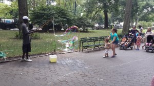 Central Park içerisinde bir gösteri