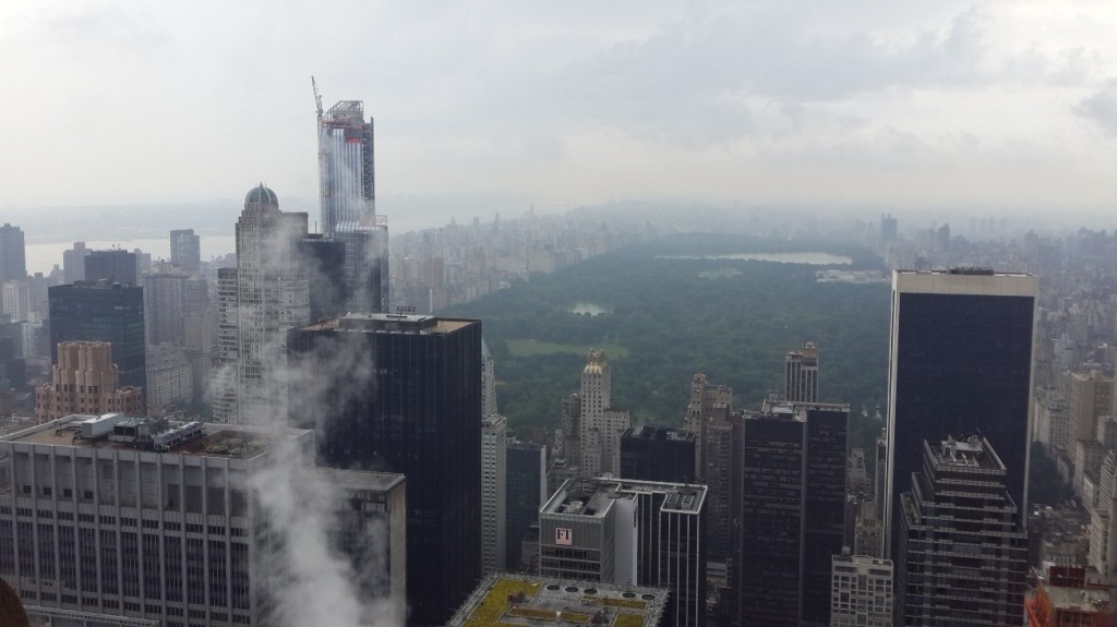 Rockefeller Center Top of the Rock ve Central Park manzarası