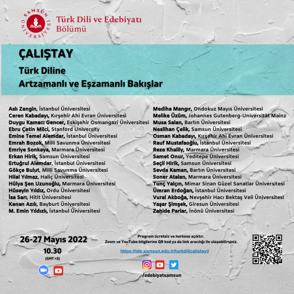 Türk Diline Artzamanlı ve Eşzamanlı Bakışlar Çalıştayı